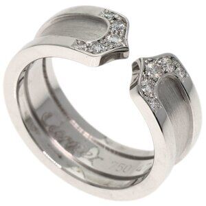 CARTIER 18k Silver Diamond Ring #47